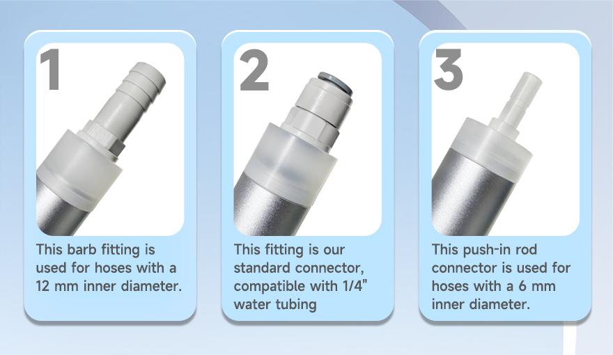Innest家用3L/min UVC-LED水杀菌模组的三种接管方式